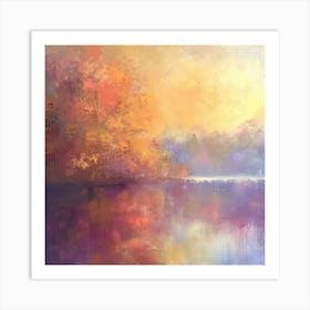 Sunset On The Lake 8 Art Print