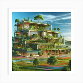 Green Building Art Print