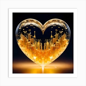 Heart Of Gold Art Print