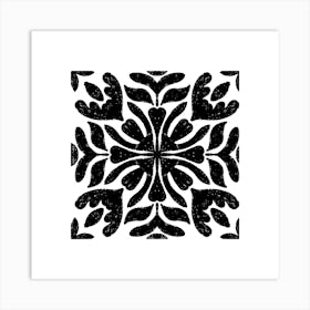 Black And White Floral Pattern 19 Poster