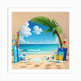 On The Beach Art Print