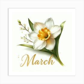 Jonquil - March Birth Flower Art Print