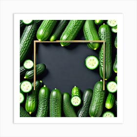 Cucumbers In A Frame 15 Art Print