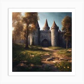 Castle In The Woods 3 Art Print