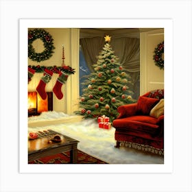 Christmastime At Home Art Print