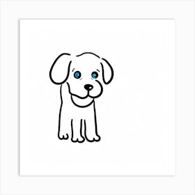 Dog With Blue Eyes Art Print