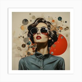 Woman In Sunglasses Art Print