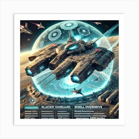 Glacier Vanguard Defensive Fighter Art Print