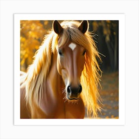 Horse In Autumn 1 Art Print