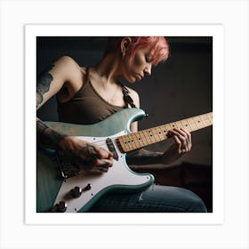 Lady Fender Art Print