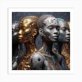 Robot Women Art Print