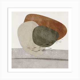 Abstract Painting With Organic Shapes Art Print