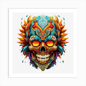 Day Of The Dead Skull 4 Art Print