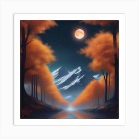 Harvest Moon Dreamscape 17 Art Print