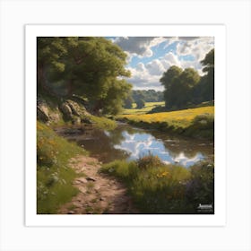 Stream In The Woods 5 Art Print