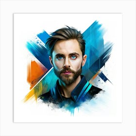 Man With Blue Eyes Art Print