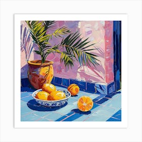 Oranges On A Table 1 Art Print