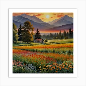 Field Of Flowers Art Print