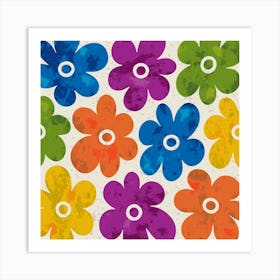 Colorful Floral Design Art Print