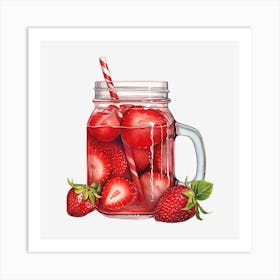 Strawberry Iced Tea 3 Art Print