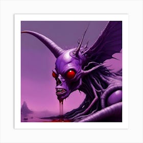 Demon Skull Art Print