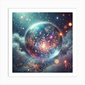 Crystal Ball In Space 1 Art Print