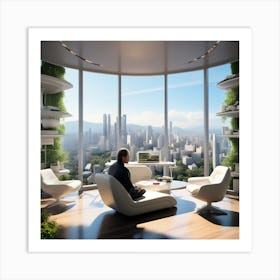 Futuristic Living Room 14 Art Print