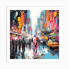 Robot City Art Print