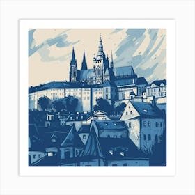 A Prague Castle Vector Design Illustration 1720468400 1 Art Print