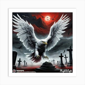 Eagle In The Graveyard 1 Art Print