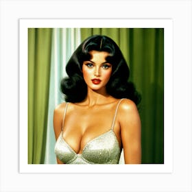 Retro Vintage Supermodel Art Print