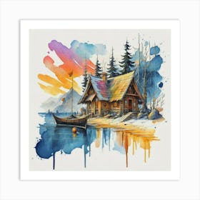 Stunning watercolor landscapes 19 Art Print