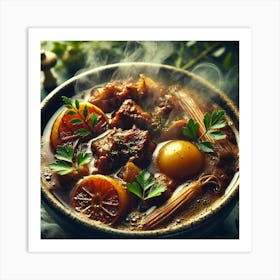 A Close Up Of Sulfuric Stew, A Rich, Hearty Stew Art Print