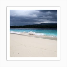 Stormy weather over the blue ocean Jaco Island Art Print