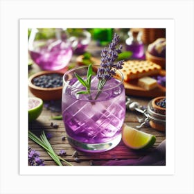 Purple Drink With Lavender Art Print