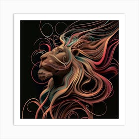 Lion, Artwork print, "Call Of The Wild" Art Print