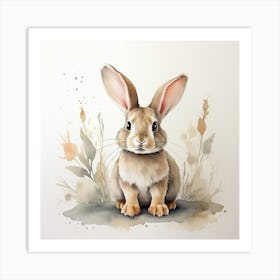 Watercolor Bunny Art Print