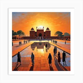 Fatehpur Sikri, India Cubism Style Art Print