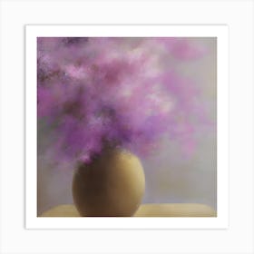 The Background A Canvas Of Its Own Complements The Vases Magnificence Soft Pastel Shades Blend S (1) Art Print