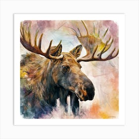 Moose Painting Art Print