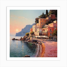 Pastel Glow: Venetian Watercolor Art Print