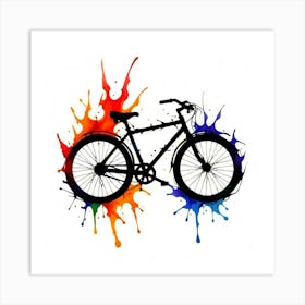 Bicycle Splatters Art Print