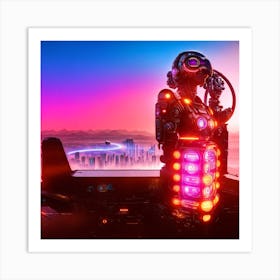 Futuristic Robot Art Print