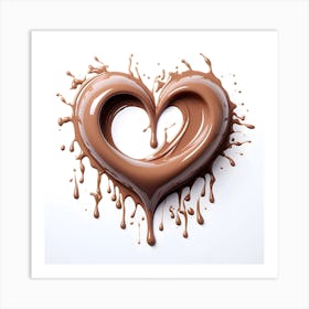 Chocolate Love Heart Art Print