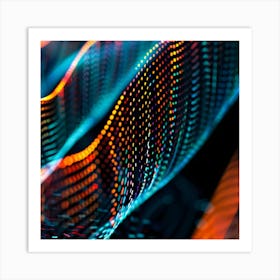 Abstract Light Wave Art Print