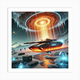 A Futuristic Sci Fi Depiction Of A Pyroclast Tank Thermal Overload Art Print