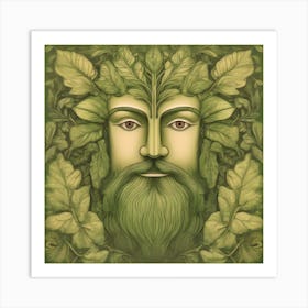 Green Man Of Folklore Art Print