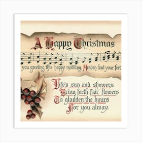 Vintage Christmas 3 Art Print