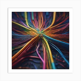 Colorful Wires 19 Art Print