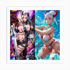 Devils And Angels 9 Art Print